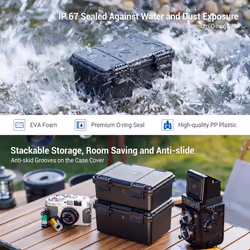 JJC Heavy Duty 120 Film Case Holder for 15 Rolls of 120-Medium Format Film  IP67 Waterproof and Light-Sealed Film Roll Storage Container No Film Inclu