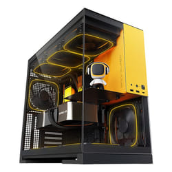 Geometric Model 5 Midi Tower Black, Yellow