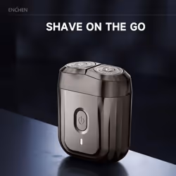 Xiaomi ENCHEN Pocket Electric Shaver Mini 6 Washable Rotating Double Blade Razor Portable USB Rechargeable Shaving Barber Trimmer Men - brown