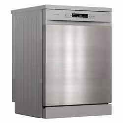 Hisense HS622E90XUK, Freestanding, Full size (60 cm), Stainless steel, Black, Buttons, LED