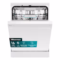 Hisense HS673A90WUK, Freestanding, Full size (60 cm), White, White, Touch, 1.5 m