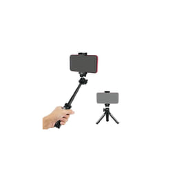 Mini Smartphone Tripod, Selfie Stick for Smartphones with Phone Clip Tabletop Tripod Stand Mount for Shooting & Selfie Vlog - Gray