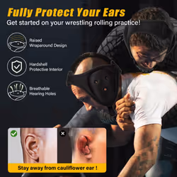 Trymaker Wrestling Headgear  Youth Wrestling Headgear with Chin Cup  for Men  Wrestling Gear (for Users Aged 12+)