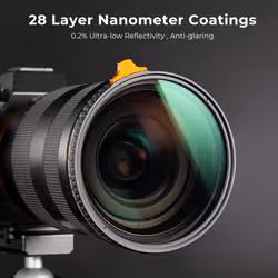 K&F Concept 86mm Putter Variable ND Filter ND2-ND400 (1-9 Stops) 28 Multi-Layer Coatings Import AGC Glass Adjustable Neutral Density Filter
