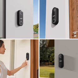 Reolink D340W - 5MP Video Doorbell with Chime, 2.4/5 GHz Wi-Fi, Person Detection, Two-Way Audio, Works with NVRs