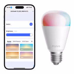 Aqara LED Bulb T2, Smart bulb, Bluetooth/Zigbee, White, E27, 2000 K, 9000 K
