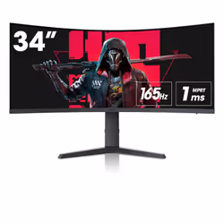 KOORUI 34" Ultrawide Curved Gaming Monitor: a visual spectacle tailored for gaming enthusiasts. Boasting a WQHD 3440x144 ...