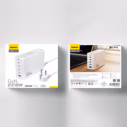 DUDAO A228EU 228Watt GaN 4xUSB-C+ 1xUSB-A Universal White AC Fast charging Indoor