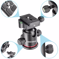 NEEWER Pro Metal Tripod Ball Head