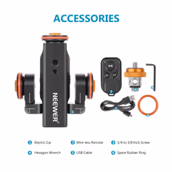 NEEWER DL100 3-Wheels 3-Speed Wireless Video Camera Dolly with Remote Control