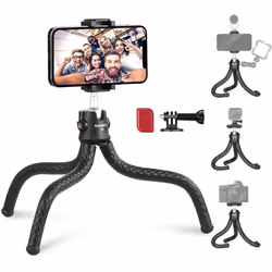 NEEWER Phone Tripod, T80 Flexible Travel Tripod Stand with Wireless Remote