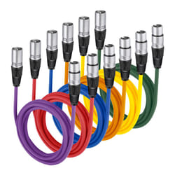 NEEWER 2M XLR Male To XLR Female Color Microphone Cables 6-Pack