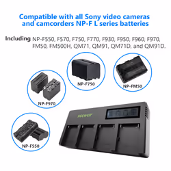 NEEWER DP-F970 4-Channel Sony NP-F Battery Charger