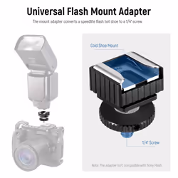 NEEWER 2 Pack Flash Hot Shoe Mount Adapter to 1/4? Thread Hole