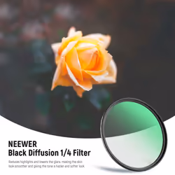 NEEWER Black Diffusion 1/4 Cinematic Effect Filter 46mm