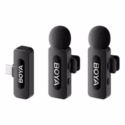 BOYA BY-V2.0 | 2.4 GHz Wireless Microphone System 2.4 GHz, Clip-on microphone, 20 - 16000 Hz, 80 dB, Wireless, USB, 100 m