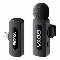 BOYA BY-V2.0 | 2.4 GHz Wireless Microphone System 2.4 GHz, Clip-on microphone, 20 - 16000 Hz, 80 dB, Wireless, Lightning, 100 ...