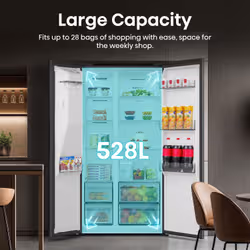 Hisense RS5P528STBE side-by-side refrigerator Freestanding 528 L Black - Additional view 5