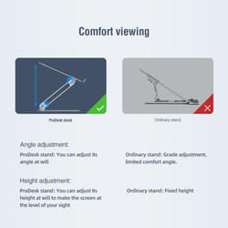 NILLKIN Aluminum Laptop Stand For 17 inch MacBook Pro Adjustable Ergonomic Free Adjustment Ventilated Laptop Holder Computer Cooling Stand - grey