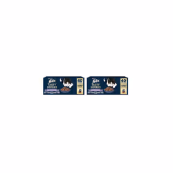 FELIX Tasty Shreds Mixed Selection in Gravy Wet Cat Food 40x80g (Pack of 2)