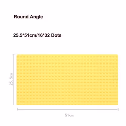 51*25.5cm Large Particle Building Blocks Baseplate Bricks Base Plate DIY Educational Toys for Children Bricks Wall - yellow