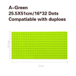 51*25.5cm Large Particle Building Blocks Baseplate Bricks Base Plate DIY Educational Toys for Children Bricks Wall - tan