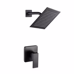 POP SANITARYWARE Matte Black Shower Faucet Set Bathroom Rainfall Show