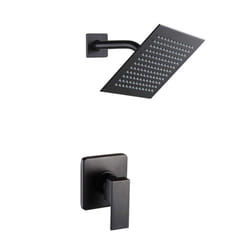 POP SANITARYWARE Matte Black Shower Faucet Set  Bathroom Rainfall Show