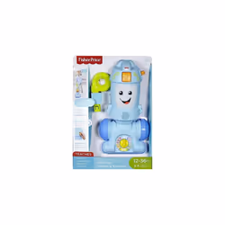 Fisher-Price Laugh & Learn Toddler Toy Light-Up Learning Vacuum Musical Push Along for Pretend Play Ages 1+ Years, FNR97