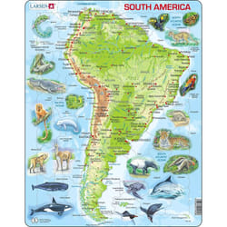 Larsen Maxi A25 Shape puzzle 65 pc(s) Maps