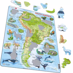 Larsen Maxi A25 Shape puzzle 65 pc(s) Maps