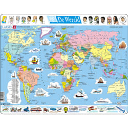 Larsen Maxi LA-K1-NL puzzle Shape puzzle 107 pc(s) Maps