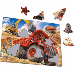 Larsen Maxi US36 Shape puzzle 33 pc(s) Vehicles