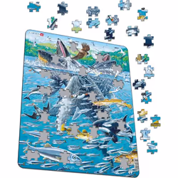 Larsen Maxi Humpback Whales in a school of herrings 140 pcs puzzle