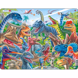 Larsen Maxi Cheerful Dinosaurs 43 pcs Puzzle, 43 pc(s), Animals, 4 yr(s)