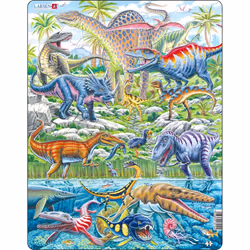 Larsen Maxi Dinosaurs that fly, run and dive 70 pcs Puzzle, 70 pc(s), Animals, 4 yr(s)