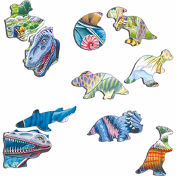 Larsen Maxi Dinosaurs that fly, run and dive 70 pcs Puzzle