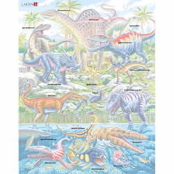 Larsen Maxi Dinosaurs that fly, run and dive 70 pcs Puzzle
