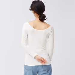 Gu STyle HeaT Wide Neck T  8 4 Sleeve - 09 BLACK/S