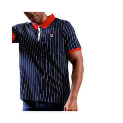 FILA Mens Polo Shirt Short Sleeve - Navy, S