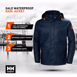 Helly-Hansen Workwear Gale Waterproof Jackets for Men Made from Heavy-