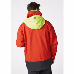Helly-Hansen Pier 3.0 Coastal Sailing Jacket for Men - Waterproof  Windproof  and Breathable  with Packable Neon Yellow Hood  222 Alert Red - XL