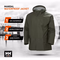Helly-Hansen Workwear Mandal Adjustable Waterproof Jackets for Men - H