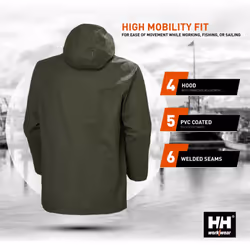 Helly-Hansen Workwear Mandal Adjustable Waterproof Jackets for Men - H