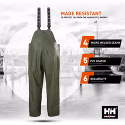 Helly-Hansen Workwear Mandal Waterproof Bib Overalls for Men Made of D