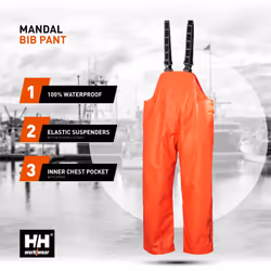 Helly-Hansen Workwear Mandal Waterproof Bib Overalls for Men Made of D