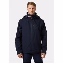Helly-Hansen Crew Hooded Midlayer 2.0 Waterproof Jackets for Men with Insulated Windproof Sailing Fabric and Packable Hood, 597 Navy - S