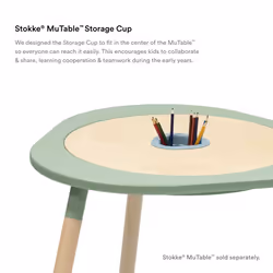 MuTable Storage Cup, Slate Blue - 2023 Redesign - Store Art Supplies & Small Toys - Encourages Collaboration & Sharing -