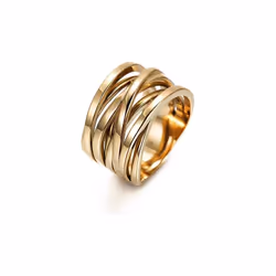 Intertwined Ring Enhancers for Women Statement Ring Silver Gold Rose Gold Plated Ring Engraving Customized Personalized(6-Go ...