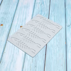 Fish bone shaped silicone mold, chocolate can, heart fish bone can, food cooking decoration mold, polymer mold (6.4x4.36x0.12 inches)